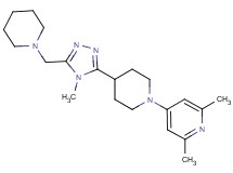 2,6-dimethyl-4-{4-[4-methyl-5-(piperidin-1-ylmethyl)-4H-1,2,4-triazol-3-yl]piperidin-1-yl}pyridine