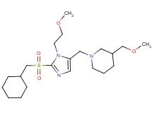 1-{[2-[(cyclohexylmethyl)sulfonyl]-1-(2-methoxyethyl)-1H-imidazol-5-yl]methyl}-3-(methoxymethyl)piperidine