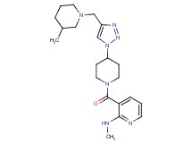 N-methyl-3-[(4-{4-[(3-methylpiperidin-1-yl)methyl]-1H-1,2,3-triazol-1-yl}piperidin-1-yl)carbonyl]pyridin-2-amine