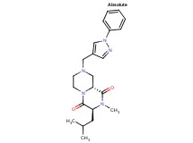 (3S,9aR)-3-isobutyl-2-methyl-8-[(1-phenyl-1H-pyrazol-4-yl)methyl]tetrahydro-2H-pyrazino[1,2-a]pyrazine-1,4(3H,6H)-dione