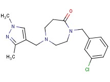 4-(3-chlorobenzyl)-1-[(1,3-dimethyl-1H-pyrazol-4-yl)methyl]-1,4-diazepan-5-one