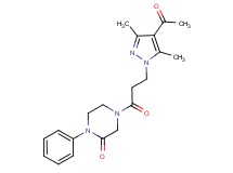 4-[3-(4-acetyl-3,5-dimethyl-1H-pyrazol-1-yl)propanoyl]-1-phenyl-2-piperazinone