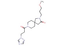 2-(3-methoxypropyl)-8-[3-(1H-1,2,4-triazol-1-yl)propanoyl]-2,8-diazaspiro[4.5]decan-3-one