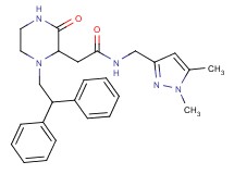 N-[(1,5-dimethyl-1H-pyrazol-3-yl)methyl]-2-[1-(2,2-diphenylethyl)-3-oxo-2-piperazinyl]acetamide