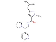 3-isobutyl-1-methyl-N-(2-pyridin-3-yl-2-pyrrolidin-1-ylethyl)-1H-pyrazole-5-carboxamide