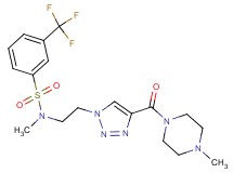 N-methyl-N-(2-{4-[(4-methyl-1-piperazinyl)carbonyl]-1H-1,2,3-triazol-1-yl}ethyl)-3-(trifluoromethyl)benzenesulfonamide