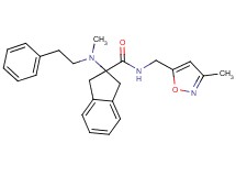 N-[(3-methyl-5-isoxazolyl)methyl]-2-[methyl(2-phenylethyl)amino]-2-indanecarboxamide