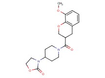 3-{1-[(8-methoxy-3,4-dihydro-2H-chromen-3-yl)carbonyl]-4-piperidinyl}-1,3-oxazolidin-2-one