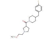 4-(4-fluorobenzyl)-1-{[1-(2-methoxyethyl)-3-pyrrolidinyl]carbonyl}piperidine