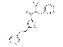 N-cyclopropyl-5-(phenoxymethyl)-N-(pyridin-3-ylmethyl)-1H-pyrazole-3-carboxamide