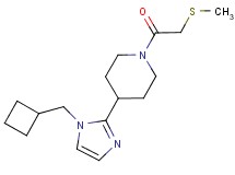 4-[1-(cyclobutylmethyl)-1H-imidazol-2-yl]-1-[(methylthio)acetyl]piperidine