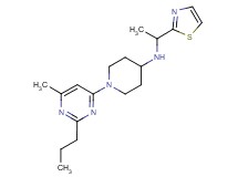 1-(6-methyl-2-propylpyrimidin-4-yl)-N-[1-(1,3-thiazol-2-yl)ethyl]piperidin-4-amine