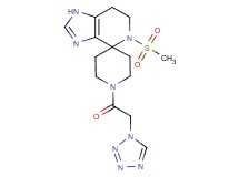 5-(methylsulfonyl)-1'-(1H-tetrazol-1-ylacetyl)-1,5,6,7-tetrahydrospiro[imidazo[4,5-c]pyridine-4,4'-piperidine]