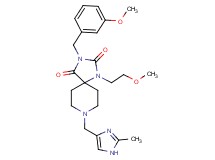 3-(3-methoxybenzyl)-1-(2-methoxyethyl)-8-[(2-methyl-1H-imidazol-4-yl)methyl]-1,3,8-triazaspiro[4.5]decane-2,4-dione