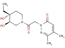 2-{2-[(3R*,4R*)-4-ethyl-3,4-dihydroxypiperidin-1-yl]-2-oxoethyl}-5,6-dimethylpyridazin-3(2H)-one