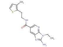 2-amino-3-ethyl-N-[2-(3-methyl-2-thienyl)ethyl]-3H-imidazo[4,5-b]pyridine-6-carboxamide