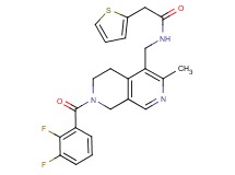 N-{[7-(2,3-difluorobenzoyl)-3-methyl-5,6,7,8-tetrahydro-2,7-naphthyridin-4-yl]methyl}-2-(2-thienyl)acetamide