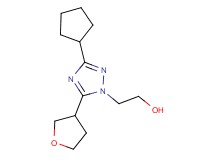 2-[3-cyclopentyl-5-(tetrahydrofuran-3-yl)-1H-1,2,4-triazol-1-yl]ethanol