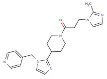 4-[(2-{1-[3-(2-methyl-1H-imidazol-1-yl)propanoyl]piperidin-4-yl}-1H-imidazol-1-yl)methyl]pyridine