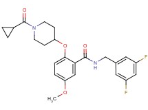 2-{[1-(cyclopropylcarbonyl)-4-piperidinyl]oxy}-N-(3,5-difluorobenzyl)-5-methoxybenzamide