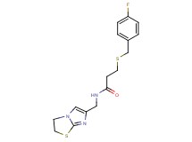 N-(2,3-dihydroimidazo[2,1-b][1,3]thiazol-6-ylmethyl)-3-[(4-fluorobenzyl)thio]propanamide