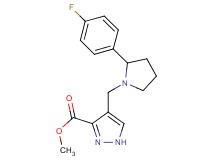 methyl 4-{[2-(4-fluorophenyl)-1-pyrrolidinyl]methyl}-1H-pyrazole-3-carboxylate
