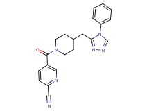 5-({4-[(4-phenyl-4H-1,2,4-triazol-3-yl)methyl]piperidin-1-yl}carbonyl)pyridine-2-carbonitrile