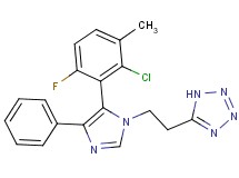 5-{2-[5-(2-chloro-6-fluoro-3-methylphenyl)-4-phenyl-1H-imidazol-1-yl]ethyl}-1H-tetrazole