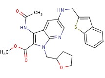 methyl 3-(acetylamino)-5-[(1-benzothien-2-ylmethyl)amino]-1-(tetrahydro-2-furanylmethyl)-1H-pyrrolo[2,3-b]pyridine-2-carboxylate