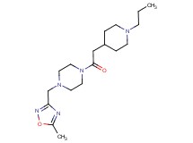 1-[(5-methyl-1,2,4-oxadiazol-3-yl)methyl]-4-[(1-propylpiperidin-4-yl)acetyl]piperazine