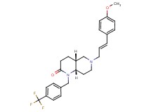 (4aR*,8aS*)-6-[(2E)-3-(4-methoxyphenyl)-2-propen-1-yl]-1-[4-(trifluoromethyl)benzyl]octahydro-1,6-naphthyridin-2(1H)-one