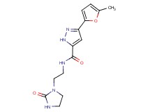 3-(5-methyl-2-furyl)-N-[2-(2-oxo-1-imidazolidinyl)ethyl]-1H-pyrazole-5-carboxamide