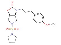 (3aS*,6aR*)-3-[3-(4-methoxyphenyl)propyl]-5-(1-pyrrolidinylsulfonyl)hexahydro-2H-pyrrolo[3,4-d][1,3]oxazol-2-one