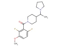 1-(2,6-difluoro-3-methoxybenzoyl)-4-[1-(1-pyrrolidinyl)ethyl]piperidine