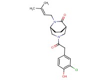 (1S*,5R*)-3-[(3-chloro-4-hydroxyphenyl)acetyl]-6-(3-methylbut-2-en-1-yl)-3,6-diazabicyclo[3.2.2]nonan-7-one