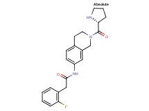 2-(2-fluorophenyl)-N-(2-D-prolyl-1,2,3,4-tetrahydro-7-isoquinolinyl)acetamide hydrochloride
