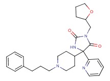 5-[1-(3-phenylpropyl)-4-piperidinyl]-5-(2-pyridinyl)-3-(tetrahydro-2-furanylmethyl)-2,4-imidazolidinedione