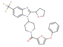 1-[1-(5-phenoxy-2-furoyl)-4-piperidinyl]-2-(tetrahydro-2-furanyl)-5-(trifluoromethyl)-1H-benzimidazole