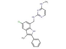 N~2~-[(5-chloro-3-methyl-2-phenyl-1H-indol-7-yl)methyl]-N~4~-methylpyrimidine-2,4-diamine