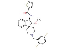 N-[(2R*,3R*)-1'-(2,5-difluorobenzyl)-2-methoxy-2,3-dihydrospiro[indene-1,4'-piperidin]-3-yl]-2-thiophenecarboxamide