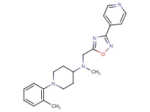 N-methyl-1-(2-methylphenyl)-N-[(3-pyridin-4-yl-1,2,4-oxadiazol-5-yl)methyl]piperidin-4-amine