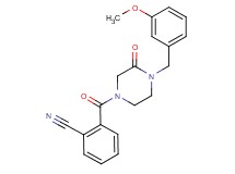 2-{[4-(3-methoxybenzyl)-3-oxo-1-piperazinyl]carbonyl}benzonitrile
