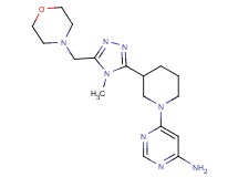 6-{3-[4-methyl-5-(morpholin-4-ylmethyl)-4H-1,2,4-triazol-3-yl]piperidin-1-yl}pyrimidin-4-amine