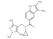 N-cyclopropyl-2,3-dimethyl-N-[(1,3,5-trimethyl-1H-pyrazol-4-yl)methyl]-1H-indole-5-carboxamide
