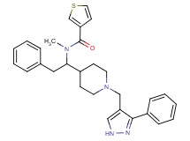 N-methyl-N-(2-phenyl-1-{1-[(3-phenyl-1H-pyrazol-4-yl)methyl]-4-piperidinyl}ethyl)-3-thiophenecarboxamide