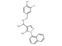 2-chloro-4-[({1-[5-methyl-1-(1-naphthyl)-1H-pyrazol-4-yl]ethyl}amino)methyl]phenol