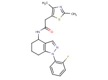 2-(2,4-dimethyl-1,3-thiazol-5-yl)-N-[1-(2-fluorophenyl)-4,5,6,7-tetrahydro-1H-indazol-4-yl]acetamide