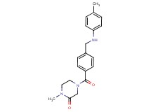1-methyl-4-(4-{[(4-methylphenyl)amino]methyl}benzoyl)piperazin-2-one