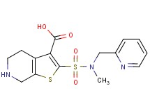 2-{[methyl(pyridin-2-ylmethyl)amino]sulfonyl}-4,5,6,7-tetrahydrothieno[2,3-c]pyridine-3-carboxylic acid