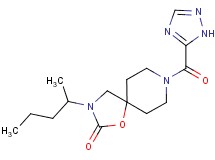 3-(1-methylbutyl)-8-(1H-1,2,4-triazol-5-ylcarbonyl)-1-oxa-3,8-diazaspiro[4.5]decan-2-one